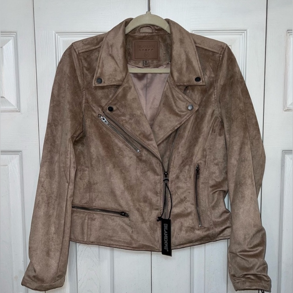 Blank NYC Faux Suede Moto Jacket Size Medium - Picture 4 of 9